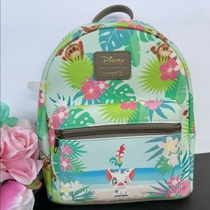 Loungefly Disney Moana Pua Hei Hei Kakamora Floral Mini Backpack